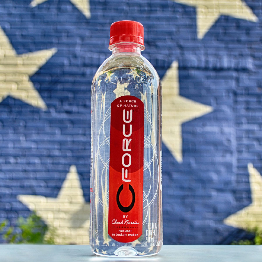 CForce bottled water by Chuck Norris