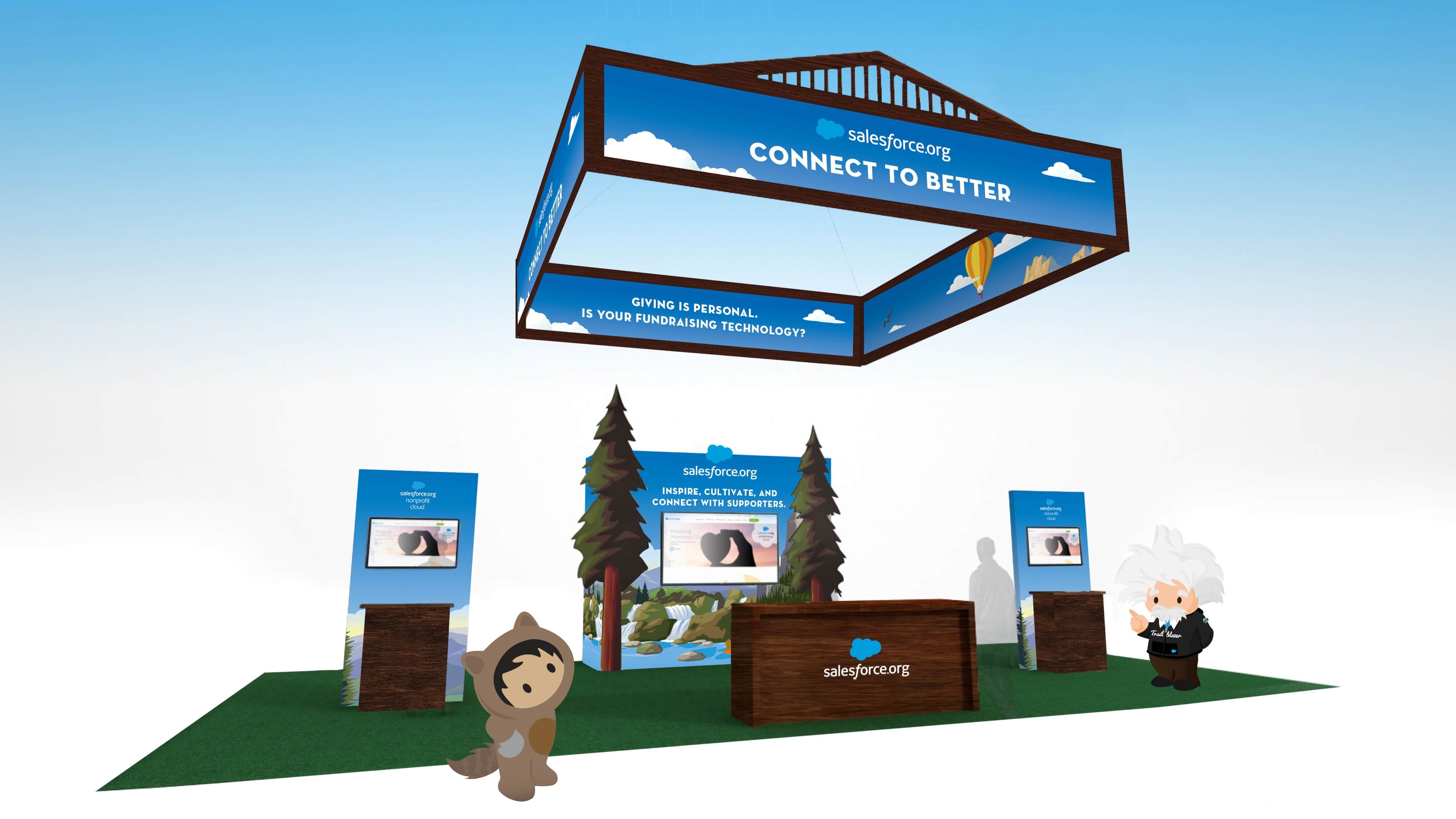 a mock up of an experiential marketing campaign booth