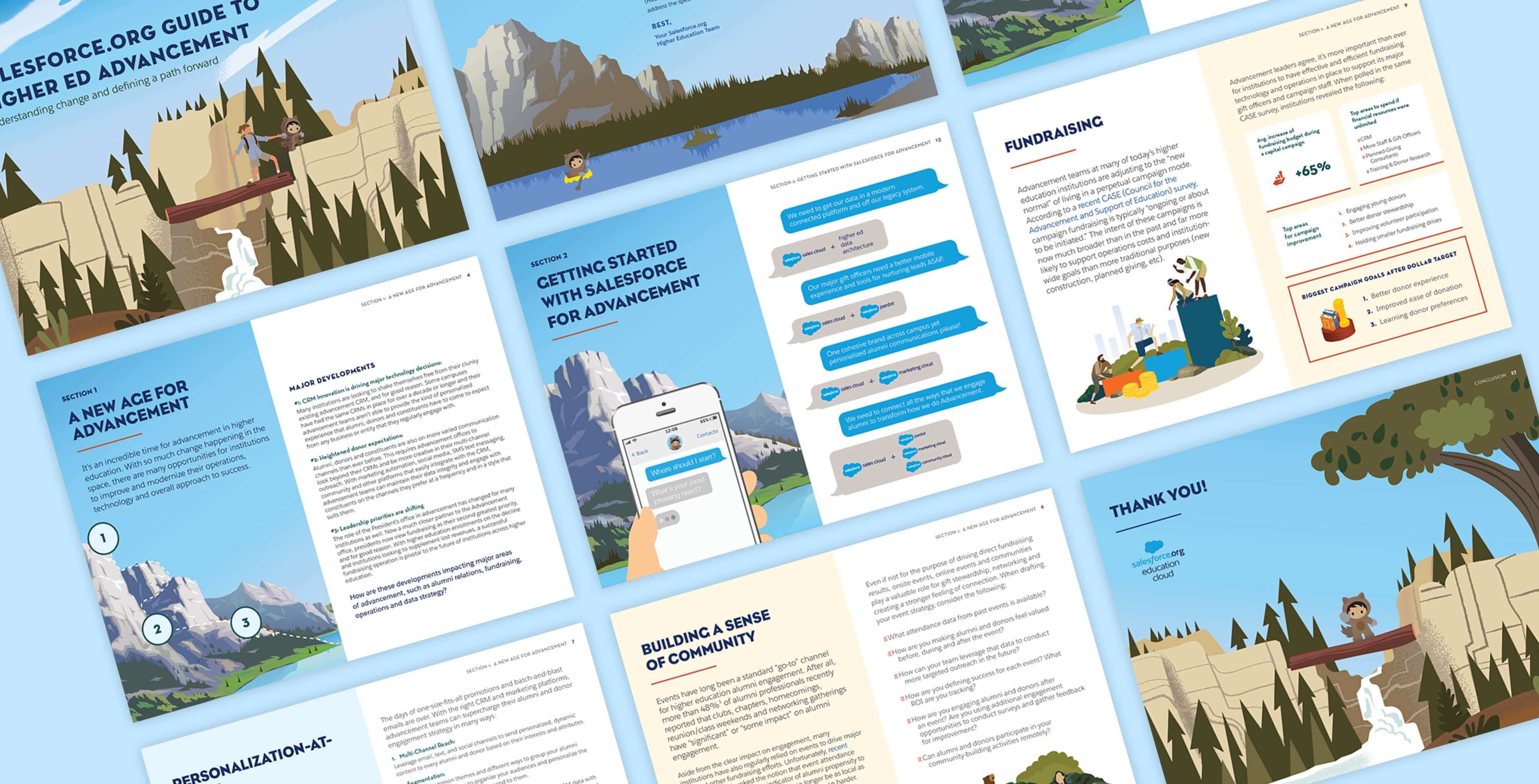 perspective mock up of marketing collateral designed for salesforce