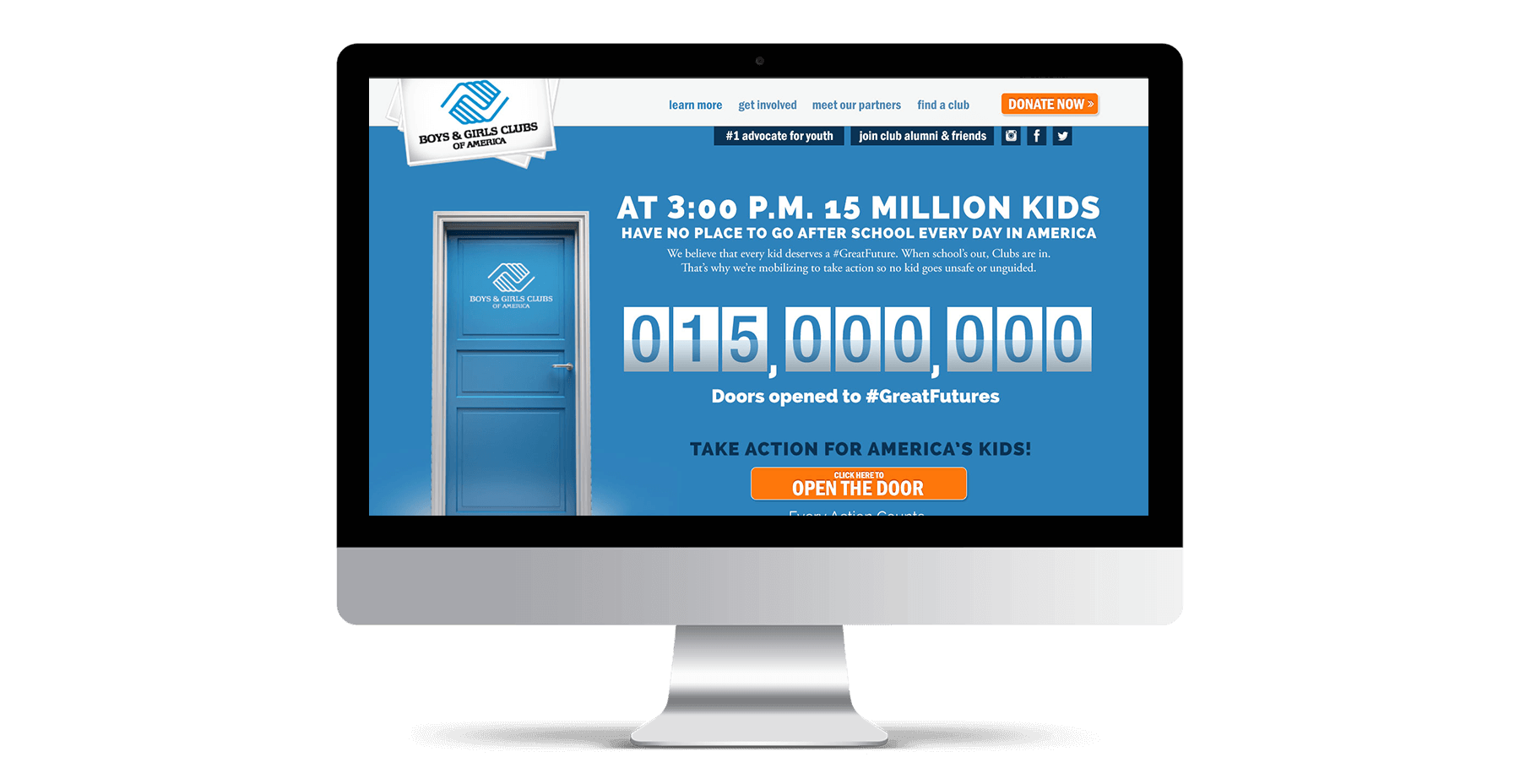 Website Mockup for Boys and Girls Club