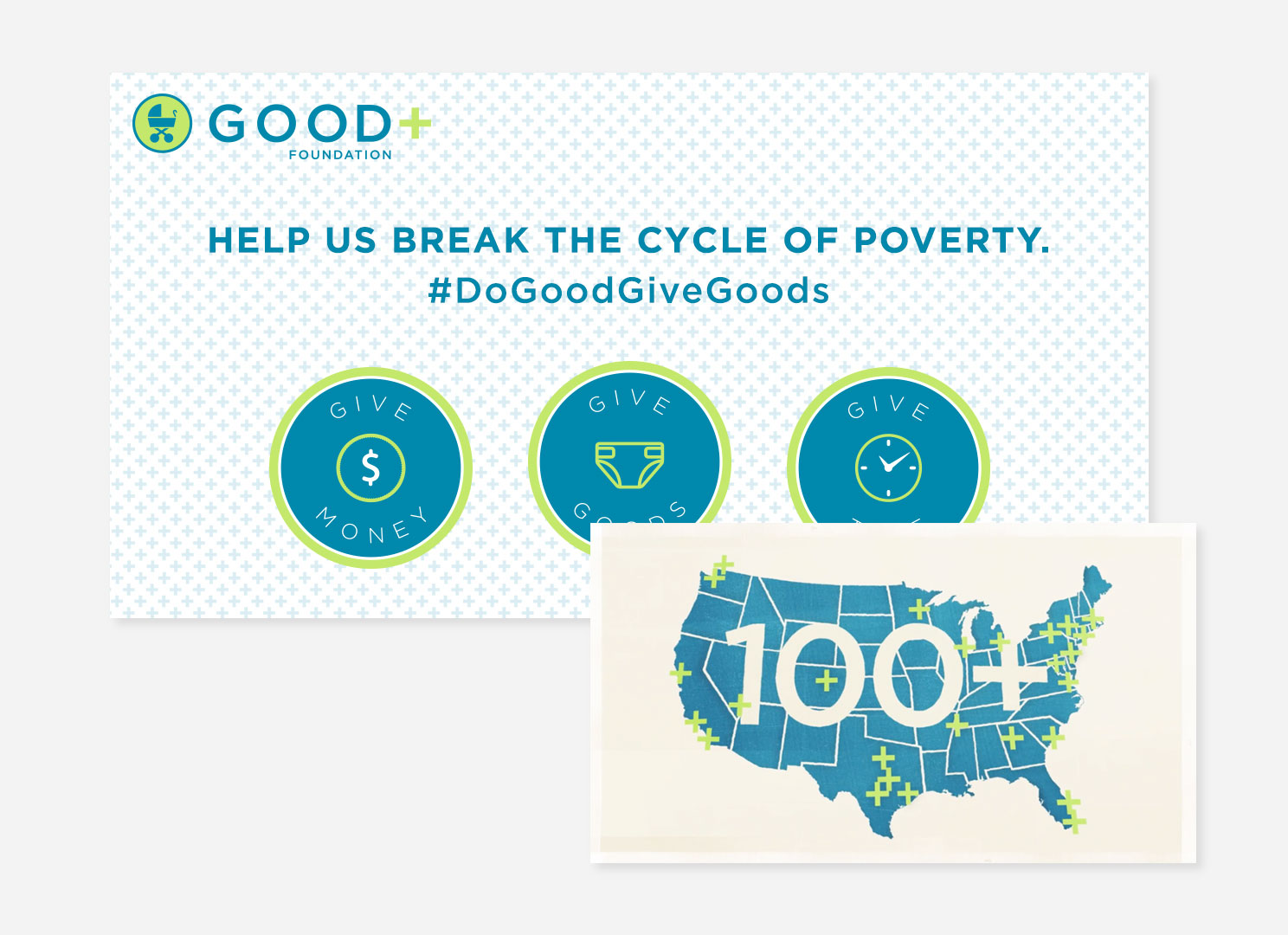 Ads created for good+ campaign